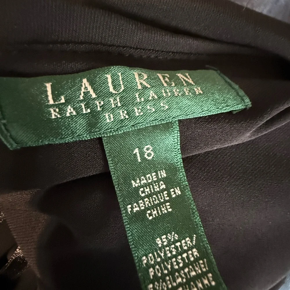 Black One Shoulder Dress size 18 Lauren Ralph Lauren - Picture 5 of 6